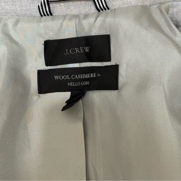 J. Crew Wool Cashmere Nello Gori Light Grey Peacoat size. 0 minimalist - Picture 6 of 8